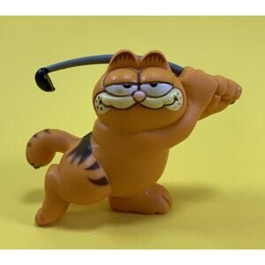 VINTAGE 80’s UNITED FEATURE SYNDICATE GARFIELD THE CAT MINIATURE PVC FIGURE GOLF